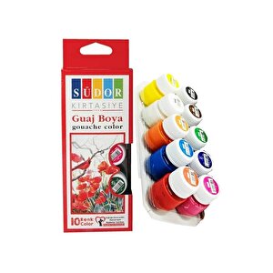 10 Renk Guaj Boya Südor 25x35 Cm Telli Spralli Resim Defteri Palet Resim Fırçası 15 Yaprak Guajboya Resim Defteri