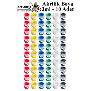 Akrilik Boya 3 Ml 6 Renk 10 Paket Mini Küçük Akrilik Boya Taş Ahşap Seramik Tuval Alçı Tuval Etkinlik Boyama Sanatsal