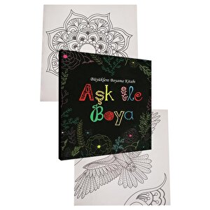Aşk İle Boya Büyüklere Boyama Kitabı 1 Adet Ema Boyama Kitabı Büyükler İçin Mandala Yaratıcı Boyama