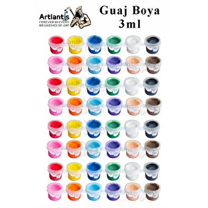 Guaj Boya 3 Ml 12 Renk 4 Paket Mini Küçük Guaj Boya Etkinlik Boyama Boyası Su Bazlı Resim Okul Öncesi Kreş Ana Sınıfı