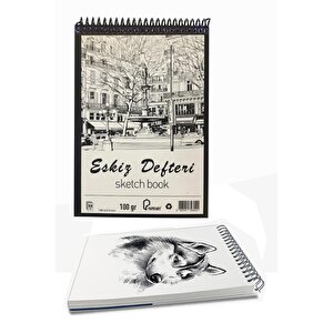 A3 Eskiz Defteri Spralli 50 Yaprak Karakalem Çizim Seti Gölgelendirme Kalemi Kuruboya Hamur Silgi Fatih Dereceli Kalem
