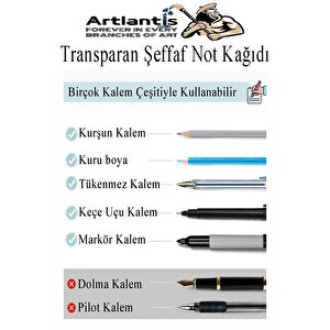 Yapışkanlı Şeffaf Not Kağıdı 50 Yaprak 3 Paket Kare Transparan Postit 75x75mm Yarı Saydam İşaretleyici Aydınger Not