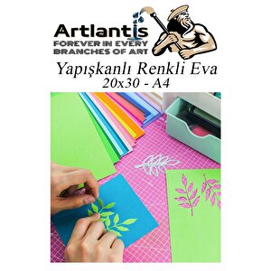 Yapışkanlı Eva A4 20x30 Cm 10 Renk 1 Paket Yapışkanlı Eva Süngeri 10'lu Okul Kreş Anasınıfı Elişi Etkinlikleri