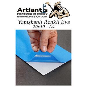 Yapışkanlı Eva A4 20x30 Cm 10 Renk 1 Paket Yapışkanlı Eva Süngeri 10'lu Okul Kreş Anasınıfı Elişi Etkinlikleri