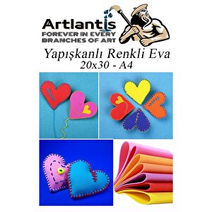 Yapışkanlı Eva A4 20x30 Cm 10 Renk 1 Paket Yapışkanlı Eva Süngeri 10'lu Okul Kreş Anasınıfı Elişi Etkinlikleri