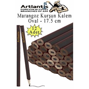 Marangoz Kalem Siyah Oval 12 Adet 1 Paket Kalın Oval Marangoz İnşaat Kalemi Aşap Beton İşaretleme Kalemi Kalın Kalem