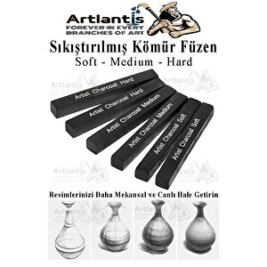 A4 Telli Eskiz Defteri Canson 1557 Kömür Kalem Karakalem Rulo Kalemlik Siyah 24 Bölmeli Dereceli Kalem Gölgeleme Dağıtma