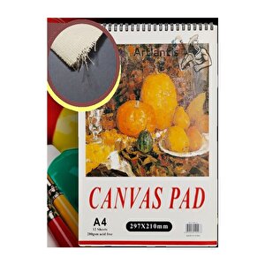 A4 Canvas Pad 280gr 10 Yaprak 1 Adet Canvas Defter Kanvas Tuval Dokulu Tuval Kağıdı Akrilik Guaj Yağlı Boya Defteri
