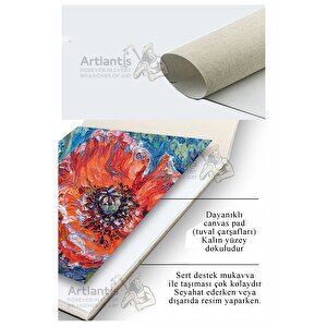 A4 Canvas Pad 280gr 10 Yaprak 1 Adet Canvas Defter Kanvas Tuval Dokulu Tuval Kağıdı Akrilik Guaj Yağlı Boya Defteri