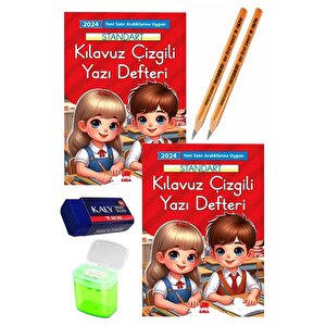 Güzel Yazı Defteri Orta Boy Fatih Jumbo Kurşun Kalem Sınav Silgisi Kalemtraş Yeni Müfredat Standart Klavuz Çizgili