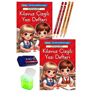 Güzel Yazı Defteri Orta Boy Fatih Kırmızı Ve Siyah Jumbo Kurşun Kalem Sınav Silgisi Kalemtraş Yeni Müfredat Standart