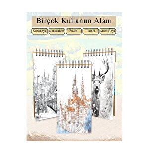 Telli Eskiz Defteri Canson 1557 A4 Spiralli 40 Yaprak 1 Adet 120 Gr 210x297 Mm Üstten Açılmalı Karakalem Sketch Book