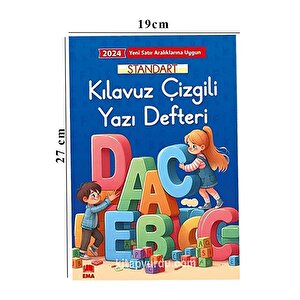 Güzel Yazı Defteri A4 Büyük Boy Fatih Jumbo Kurşun Kalem Sınav Silgisi Kalemtraş Yeni Müfredat Standart Klavuz Çizgili