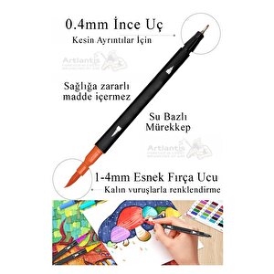 Fineliner 10 Lu Çift Taraflı İnce Uçlu Kalem 1 Paket 10 Renk 0.4 Mm Keçe Uçlu Kalem Renkli İşaretleme Yazı Kalemi