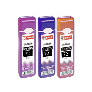 Kalem Ucu 72 Li 0.9 Mm 2b 3 Paket Çoklu Versatil Kalem Uç Mekanik Uçlu Otomatik Kurşun Mikro Kalem Ucu 60 Mm Yumuşak