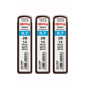 0.7 Mm Uç Min Siyah 3 Adet Rotring Siyah Kalem Uçu 0.7 Mm 3 Adet