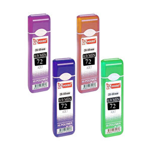 Kalem Ucu 72 Li 0.9 Mm 2b 4 Paket Çoklu Versatil Kalem Uç Mekanik Uçlu Otomatik Kurşun Mikro Kalem Ucu 60 Mm Yumuşak