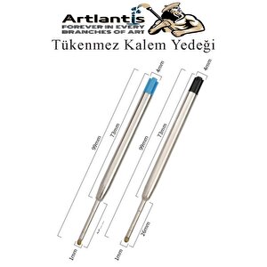 Siyah Tükenmez Kalem Yedeği 10 Adet Tükenmez Kalem İçi Yedek Siyah Metal Tükenmez Kalem İçi Okul Ofis Jel Kalem İçi