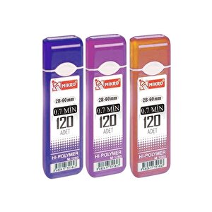 Kalem Ucu 120 Li 0.7 Mm 2b 3 Paket Çoklu Versatil Kalem Uç Mekanik Uçlu Otomatik Kurşun Mikro Kalem Ucu 60 Mm Yumuşak