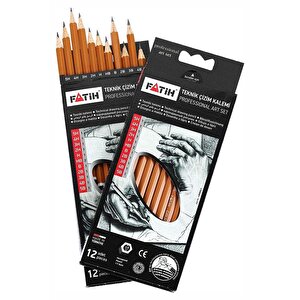Teknik Çizim Kalemi 12 Li 1 Paket Fatih Dereceli Kalem Seti Profesyonel Set Eskiz Karakalem Yumuşak Ve Sert Uçlu