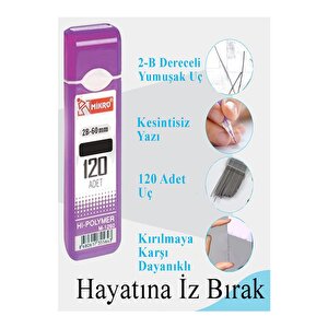 Kalem Ucu 120 Li 0.7 Mm 2b 1 Adet Çoklu Versatil Kalem Uç Mekanik Uçlu Otomatik Kurşun Mikro Kalem Ucu 60 Mm Yumuşak