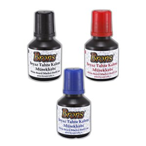 Siyah Mavi Kırmızı Yazı Tahta Kalemi Ve Mürekkebi 30 Ml Brons Tahta Kalemi Mürekkebi Seti