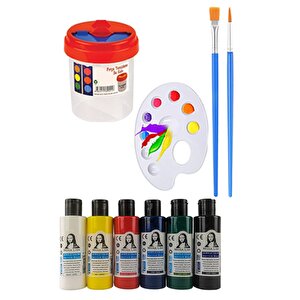 Kare Yuvarlak Ve Altıgen Tuval 30 Cm 6 Renk Akrilik Boya Şövale 1 Paket 30x30 Cm Arkadan Zımbalı Astarlı Resim Tuvali