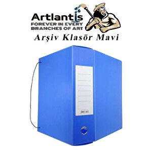 Mavi Arşiv Ve Proje Kutusu 29x36x10cm 10 Adet Arşiv Klasörü Lastikli Plastik Arşiv Klasörü Büro Okul Sınıf