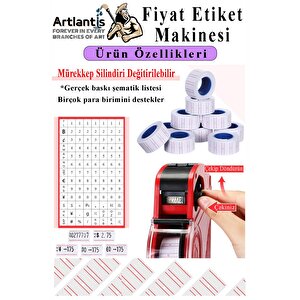 Etiket Makinesi Sarı 1 Adet Sarı Fiyat Etiketi 10 Rulo Sekiz Haneli Fiyat Etiketi Makinası Lira Dolar Euro Dayanıklı
