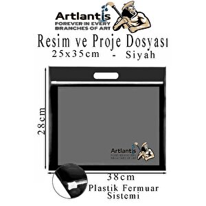 Renkli Plastik Fermuarlı Proje Dosyası 25x35 Cm 3 Adet Tutmaçlı 28x38 Cm Resim Ve Proje Ödev Dosyası El Tutmalı