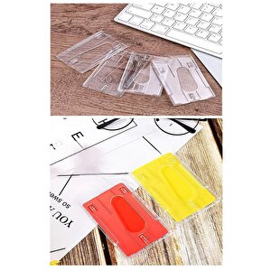 Şeffaf Kart Kılıfı Kimlik Ehliyet Kredi Kartı Koruyucu 4 Adet Pvc Plastik Kart Koruma Kabı