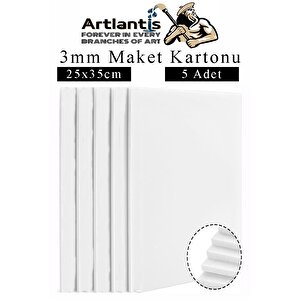 Maket Kartonu Beyaz Fotoblok 3 Mm 25x35 Cm 5 Adet Hobi Sanat Okul Köpüklü Straforlu Maket Kartonu Maket Yapımı