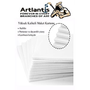 Maket Kartonu Beyaz Fotoblok 3 Mm 25x35 Cm 5 Adet Hobi Sanat Okul Köpüklü Straforlu Maket Kartonu Maket Yapımı