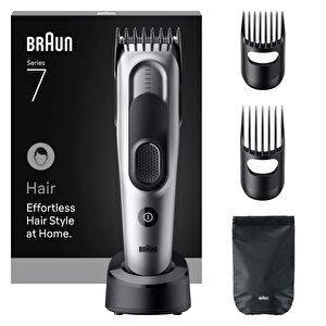 Saç Kesme Makinesi Series 7, +5 Aksesuar, Ömür Boyu Keskin Bıçak, 17 Uzunluk, Hc7590