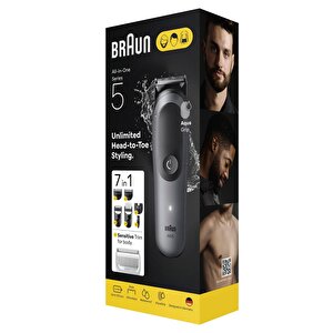 Braun Hepsi Bir Arada Series 5, 7’si 1 Arada Tıraş Kiti, Keskin Bıçak, Vücut Tıraşı Aio5520