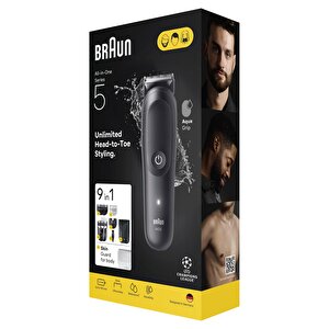 Braun Hepsi Bir Arada Series 5, 9’u 1 Arada Tıraş Kiti, Keskin Bıçak, Vücut Tıraşı Aio5540