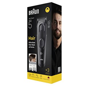Braun Saç Kesme Makinesi Series 5, +3 Aksesuar, Ömür Boyu Keskin Bıçak, 17 Uzunluk, Hc5530