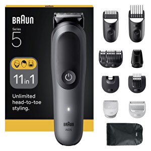 Hepsi Bir Arada Series 5, 11’i 1 Arada Tıraş Kiti, Keskin Bıçak, Vücut Tıraşı Aio5560