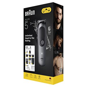 Braun Hepsi Bir Arada Series 5, 11’i 1 Arada Tıraş Kiti, Keskin Bıçak, Vücut Tıraşı Aio5560