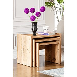 Zg4 3'lü Zigon Sehpa - Çam