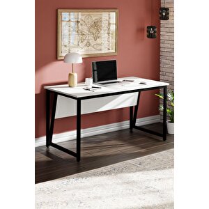 Ms2 Çalışma Masası,ofis Masası - 70x140 Cm - Beyaz Beyaz