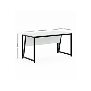 Ms2 Çalışma Masası,ofis Masası - 70x140 Cm - Beyaz