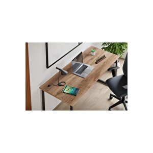 Ms1 Metal Ayaklı Çalışma Masası - 140cm - Ceviz