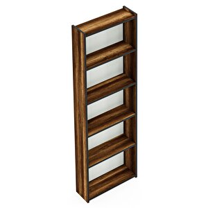 Kts2 Modern 5 Raflı Kitaplık - 60x180cm - Ceviz