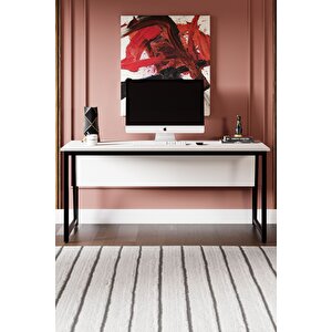 Ms2 Çalışma Masası,ofis Masası - 70x160 Cm - Beyaz Beyaz