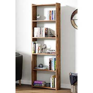 Kts2 Modern 5 Raflı Kitaplık - 60x180cm - Çam Çam