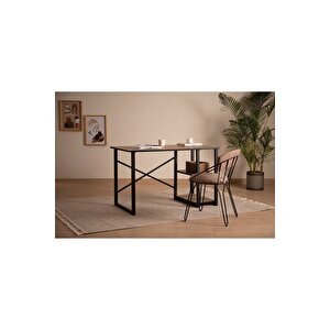 Msr Raflı Çalışma Masası - 60x120cm - Ceviz Ceviz