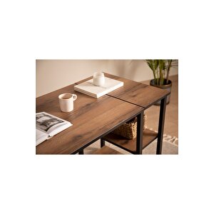 Msr Raflı Çalışma Masası - 60x120cm - Ceviz Ceviz