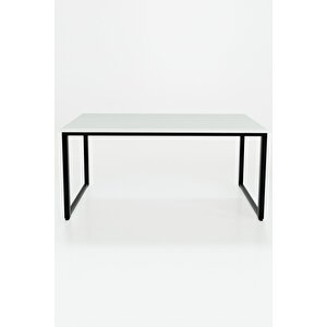 Ms1 Metal Ayaklı Çalışma Masası - 160cm - Beyaz Beyaz