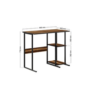 Msr2 Metal Ayaklı Bilgisayar Çalışma Masası - Ceviz